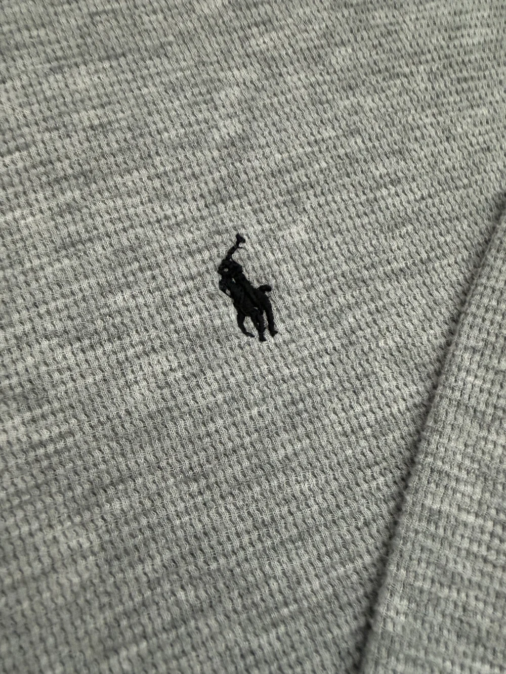 Polo Ralph Lauren Men's 4XL Gray Waffle Knit Thermal Shirt Long Sleeve